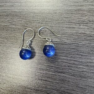 Sterling silver earrings with stone